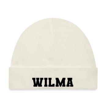 Name - Wilma - Baby Premium Organic Mütze - Naturweiß - Vorne