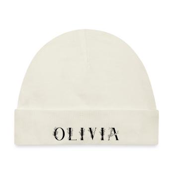 Name - Olivia - Baby Premium Organic Mütze - Naturweiß - Vorne
