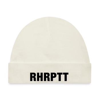 Ruhrpott Schrift, RHRPTT - Baby Premium Organic Mütze - Naturweiß - Vorne