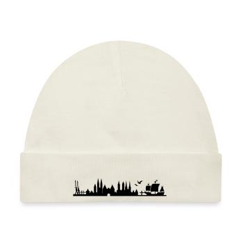 Skyline Hansestadt Lübeck | HL - Baby Premium Organic Mütze - Naturweiß - Vorne