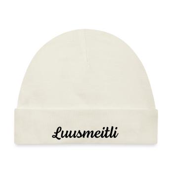 Luusmeitli | Schweizerdeutsch Kind Mädchen Teenie - Baby Premium Organic Mütze - Naturweiß - Vorne