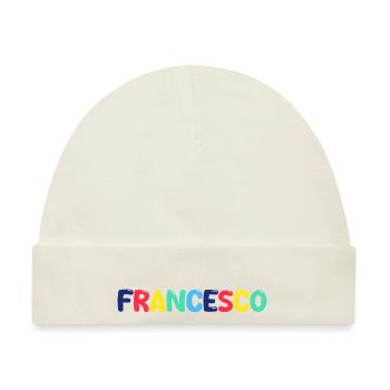 Name - Francesco - Baby Premium Organic Mütze - Naturweiß - Vorne