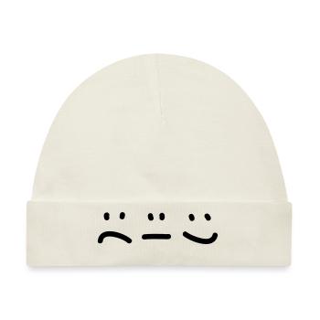 Gefühle - Smile - Smiley - Baby Premium Organic Mütze - Naturweiß - Vorne