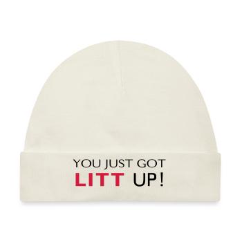 LITT UP! - Baby Premium Organic Mütze - Naturweiß - Vorne