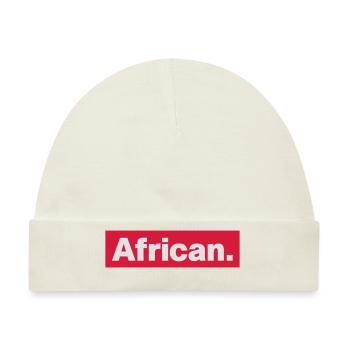 African - Baby Premium Organic Mütze - Naturweiß - Vorne