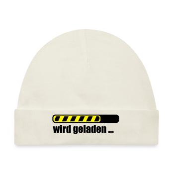 Ladebalken PC loading Computer Download - Baby Premium Organic Mütze - Naturweiß - Vorne