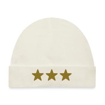 gold stars sterne - Baby Premium Organic Mütze - Naturweiß - Vorne