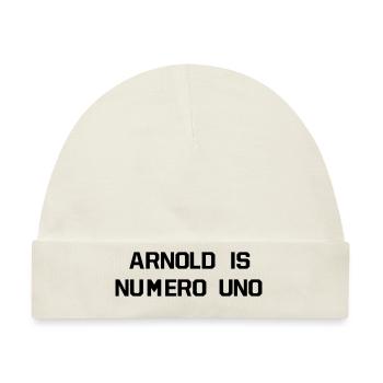ARNOLD IS NUMERO UNO - Baby Premium Organic Mütze - Naturweiß - Vorne
