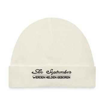 September Helden - Baby Premium Organic Mütze - Naturweiß - Vorne