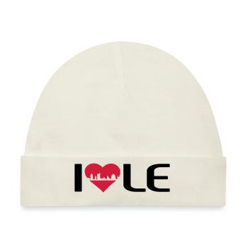 I love LE - Baby Premium Organic Mütze - Naturweiß - Vorne