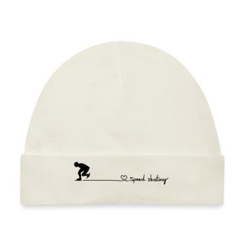 speed skating - Baby Premium Organic Mütze - Naturweiß - Vorne