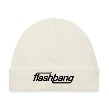 Flash-Bang Einzel - 50kr Donation - Baby Premium Organic Mütze - Naturweiß - Vorne