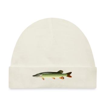 fish15 - Baby Premium Organic Mütze - Naturweiß - Vorne