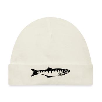 fish514 - Baby Premium Organic Mütze - Naturweiß - Vorne