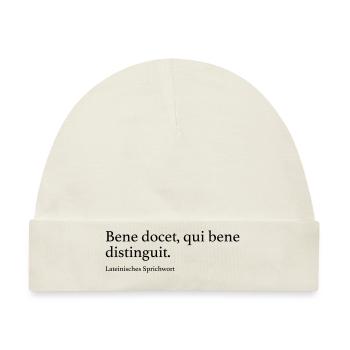 Bene docet, qui bene distinguit. - Baby Premium Organic Mütze - Naturweiß - Vorne