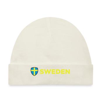 Nationalflagge von Schweden - Baby Premium Organic Mütze - Naturweiß - Vorne