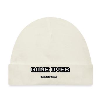 Game Over insert coin - Baby Premium Organic Mütze - Naturweiß - Vorne