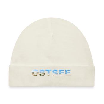 Ostsee Schriftzug Panorama - Baby Premium Organic Mütze - Naturweiß - Vorne
