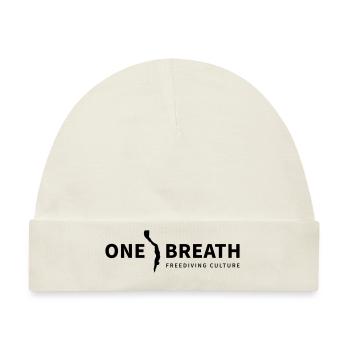One Breath – Freediving - Baby Premium Organic Mütze - Naturweiß - Vorne