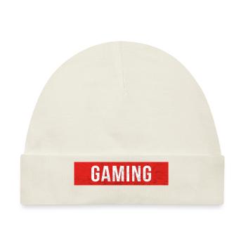 Gaming - Roter Block Scratch - Baby Premium Organic Mütze - Naturweiß - Vorne