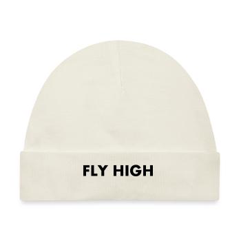 FLY HIGH - Baby Premium Organic Mütze - Naturweiß - Vorne