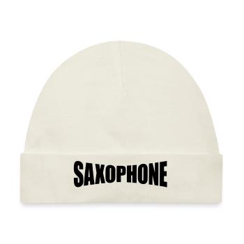 saxophon - Baby Premium Organic Mütze - Naturweiß - Vorne