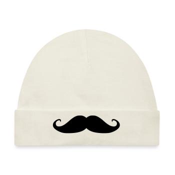 moustache - Baby Premium Organic Mütze - Naturweiß - Vorne