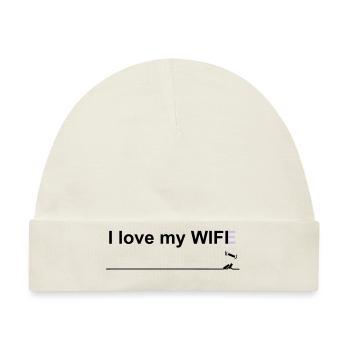 Ich liebe meine Frau wifi - Baby Premium Organic Mütze - Naturweiß - Vorne