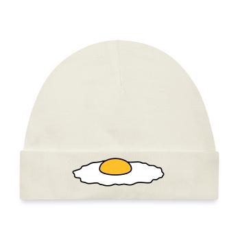 spiegelei essen lecker hunger kochen braten chef k - Baby Premium Organic Mütze - Naturweiß - Vorne