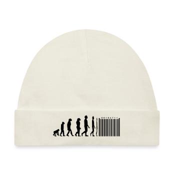 Evolution Strichcode - Baby Premium Organic Mütze - Naturweiß - Vorne