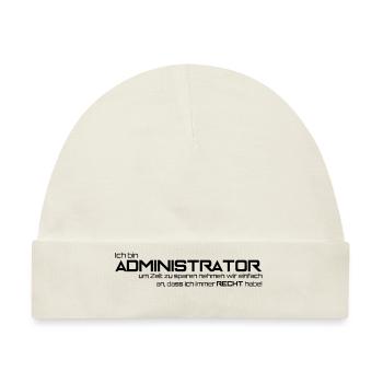 ADMINISTRATOR - Baby Premium Organic Mütze - Naturweiß - Vorne