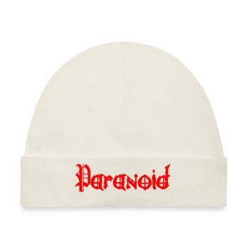 paranoid - red - Baby Premium Organic Mütze - Naturweiß - Vorne