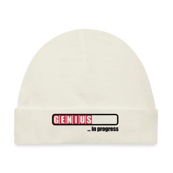 Genius in progress - Baby Premium Organic Mütze - Naturweiß - Vorne