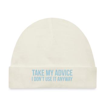 Take my advice - Baby Premium Organic Mütze - Naturweiß - Vorne