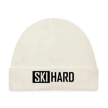 ski hard - Baby Premium Organic Mütze - Naturweiß - Vorne
