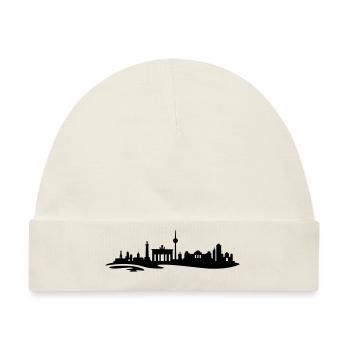 Berlin Skyline - Baby Premium Organic Mütze - Naturweiß - Vorne