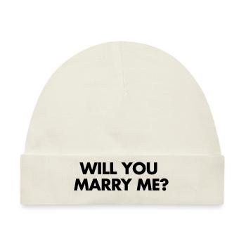 Marry Me - Baby Premium Organic Mütze - Naturweiß - Vorne