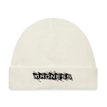 Madness Wahnsinn Schriftzug Psycho Gekritzel - Baby Premium Organic Mütze - Naturweiß - Vorne