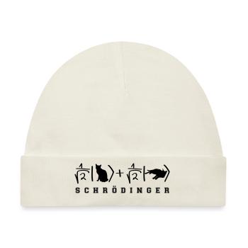 Quantenphysik Schrödinger Katze - Baby Premium Organic Mütze - Naturweiß - Vorne