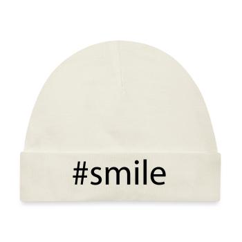 #smile - Baby Premium Organic Mütze - Naturweiß - Vorne