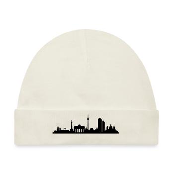 Skyline Berlin - Baby Premium Organic Mütze - Naturweiß - Vorne
