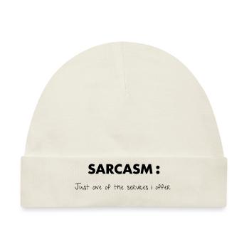 Sarcasm - Baby Premium Organic Mütze - Naturweiß - Vorne