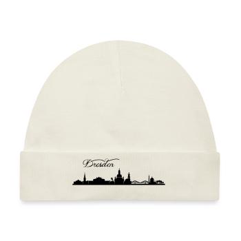 Dresdener Skyline - Baby Premium Organic Mütze - Naturweiß - Vorne