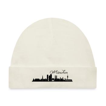 Münchener Skyline - Baby Premium Organic Mütze - Naturweiß - Vorne