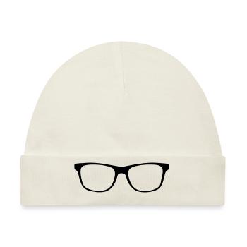 Geek glasses - Baby Premium Organic Mütze - Naturweiß - Vorne