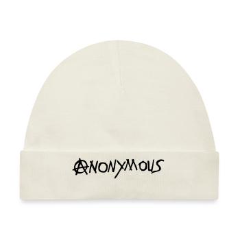 anonymes Logo der Anarchie - Baby Premium Organic Mütze - Naturweiß - Vorne