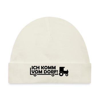 ich komm vom dorf - Baby Premium Organic Mütze - Naturweiß - Vorne