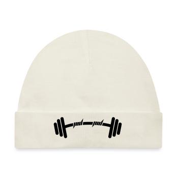 Bodybuilder - Baby Premium Organic Mütze - Naturweiß - Vorne