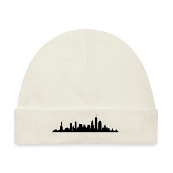 Skyline New York - Baby Premium Organic Mütze - Naturweiß - Vorne