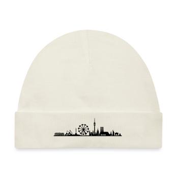 Skyline - München Riesenrad - Baby Premium Organic Mütze - Naturweiß - Vorne